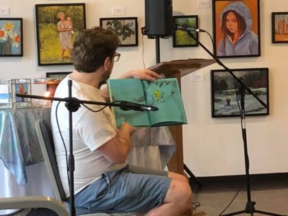 Frank reading at the UUFM Story for All Ages.